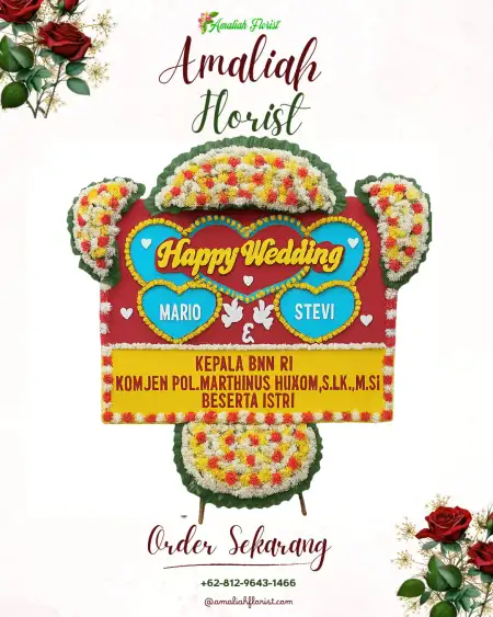 Papan Bunga Pernikahan Haju